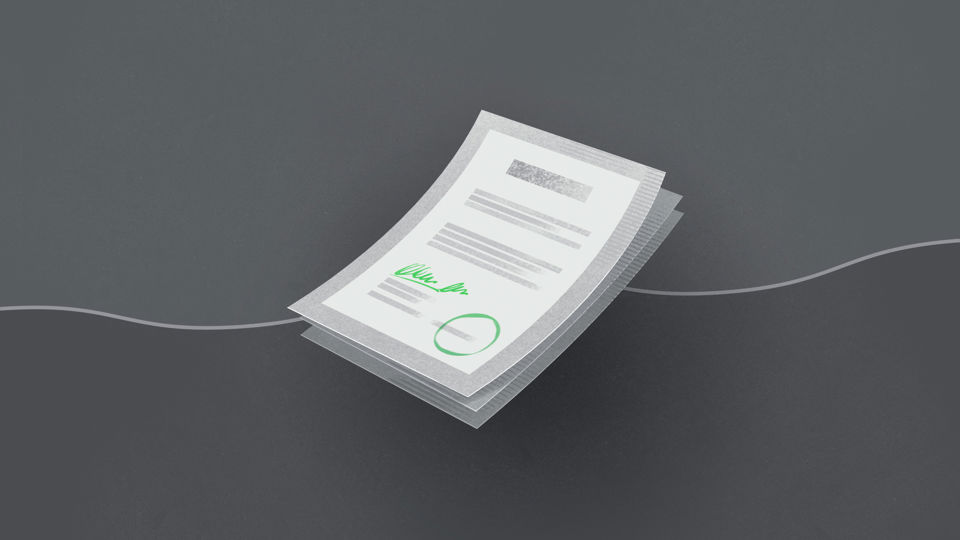 Illustration für Obligationen - Dokumente mit Unterschrift und Stempel